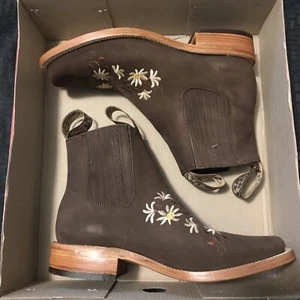 Women's New Estilo 490 Oleobuck Moka Leather Rodeo Botins - Picture 1 of 10