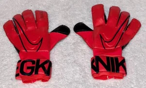 NIKE GK Grip 3 Bright Crimson Black Blue Goalkeeper Gloves NEW Mens Womens 8 9 - Picture 1 of 8
