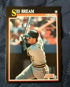 1991 Score Pittsburgh Pirates Baseball Card #304 Sid Bream - Picture 1 of 2