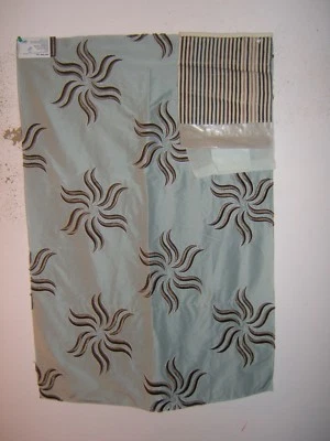 Lee Jofa Groundworks, Starburst Silk, Embroidered Stars, 25" W X 36" L, Clr Aqua - Image 1 of 3