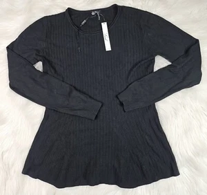 Nuevo Suéter Vila Milano Damas Talla L Negro Mezcla Lana - Imagen 1 de 9