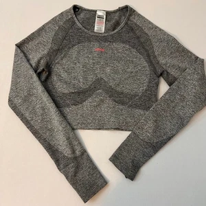 Gymshark Women's L Seamless Long Sleeve Cropped Workout Thumbhole Athletic Shirt - Picture 1 of 6