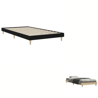 Bed Frame Slat Bed Base Mattress Base Bedroom Furniture Engineered Wood vidaXL - image 1 of 2