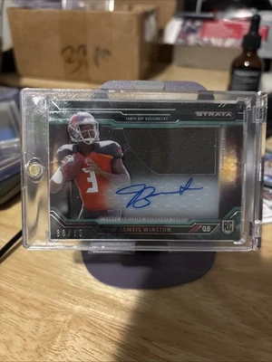 2015 Topps Strata Jameis Winston Jersey Autograph Auto #D /75 - Image 1 of 3