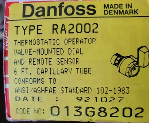 Danfoss RA2002 Thermostatic, Thermostatic Remote Sensor Operator Valve 013G8202 - Picture 1 of 11
