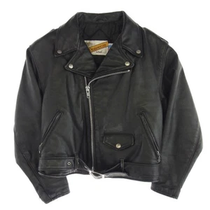 SCHOTT SHOTT BIKER TAG LATE 108 W WOMEN'S DOUBLE RIDERS JACKET BLACK Used LIFE-0 - Picture 1 of 9