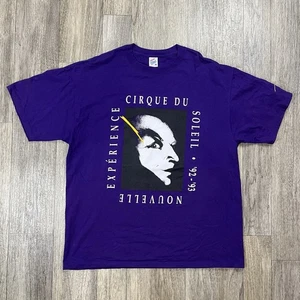 Vintage Cirque Du Soleil T-Shirt Lila Gr. XL Mirage 92-93 Nouvelle Experience - Bild 1 von 8