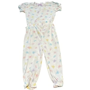 Conjunto de pijamas vintage de 2 piezas de mariposa pastel a presión para niña pequeña talla 2T Carter’s - Imagen 1 de 10