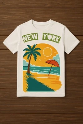 Camiseta Verano NUEVA YORK, Camiseta Algodón Unisex, Regalo Perfecto para Amigos y Familiares Foto 1 de 4