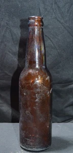 Botella Duraglas Vintage, Vidrio Marrón, Redonda 10” Alto, Barranco Confederado Artículo MT - Imagen 1 de 6