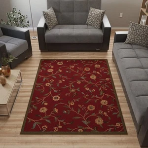 5' x 6'6" Rugs for Living Room Floral Area Rug for Bedroom - Non Slip Durable... - Picture 1 of 8