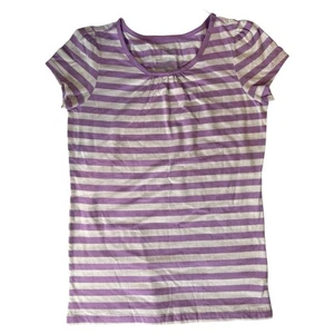 Children's Place Striped Top Lilac Mist Short Sleeve Shirt Kids Size L - Picture 1 of 10