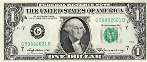 Banknote United States 1 Dollar 1969 A KL1519 (P449b), Chicago - Picture 1 of 2