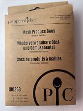 Pampered Chef Mesh Produce Bags #100363 New 3 sizes reuseable for groceries