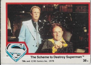 SUPERMAN THE MOVIE 1978 Topps Trading Card #38 The Scheme To Destroy Superman - Picture 1 of 2