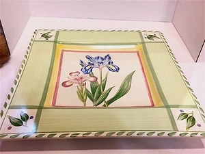 NORITAKE "GOURMET GARDEN" MADE IN PORTUGAL 15" QUADRATISCHE IRISPLATTE / PERFEKT - Bild 1 von 5