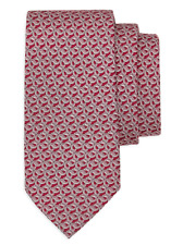 NEW W TAGS Salvatore Ferragamo Double Gancini Link Silk Classic Tie in Red, OS
