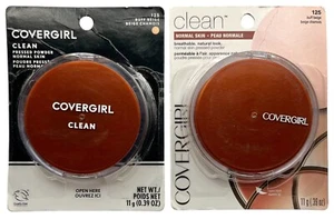 2 Pack Covergirl Clean Pressed Powder 125 Buff Beige **Read Details** - Picture 1 of 5