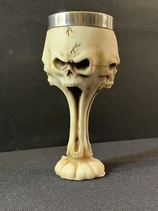 Gothic Skull Goblets Wine Glass Stainless Steel Cup Skeleton Cup - Picture 1 of 8