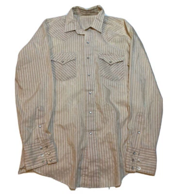 Vtg Western Pearl Snap WESTERN Shirt Sz M COWBOY RODEO F6 - Image 1 of 3