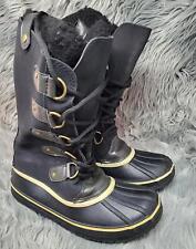 Arctic Ridge Women's Tall Winter Boots Lace Up Black Size 8M #611-08/17