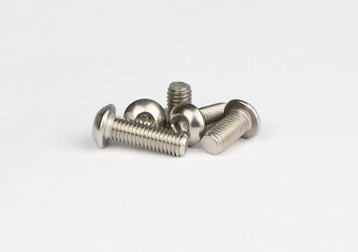 HYFIVE Button Head Stainless Steel Screws Bolts Dome Head Cap Head A2 M4