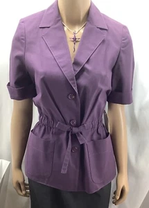 Country Suburbans Blazer Damen 6 Lila Kurzarm Jacke MFC231018/BB2 - Bild 1 von 10