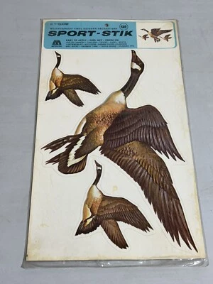 Vintage Sport-Stik Meyercord Vinyl Geese Sticker Hunting Fishing - Image 1 of 3