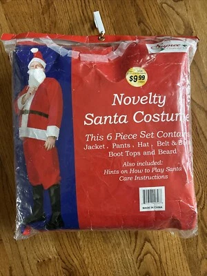 Juego de 6 Piezas Disfraz de Papá Noel Adulto Grande L Supree Creations Completo (Bolsa Desgarrada) NUEVO Foto 1 de 4