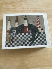 Ellen Stouffer Art Naptime Cat Vintage 2004 Lang Primitives Note Card Set in box