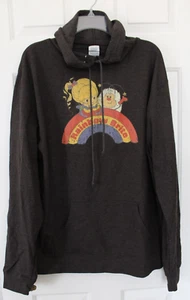 Women's Sweatshirt RAINBOW BRITE Hoodie Brown Pockets LS Size 2XL Delta Fleece - Picture 1 of 13