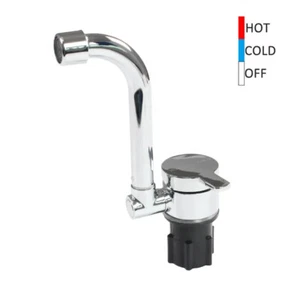 HOT COLD FOLDING FAUCET STAINLESS STEEL CARAVAN RV CAMPER SINK TAP JAYCO PARTS - Picture 1 of 1