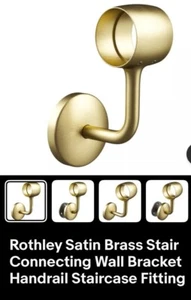 Rothley Satin Silver Stair Connecting Wall Bracket Handrail Staircase Fitting - Picture 1 of 1