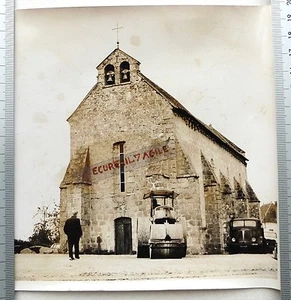 PHOTO EGLISE DE LAMAIDS ALLIER TRAVAUX PARVIS ROULEAU COMPRESSEUR O96 - Imagen 1 de 1