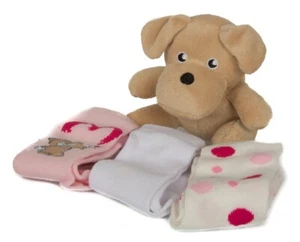 Scatola kit regalo 3 paia calzettoni + pelouches baby neonata CIOCCA articolo 3/ - Picture 1 of 4