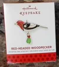 2013 Hallmark  Miniature "Red-Headed Woodpecker" Keepsake Ornament