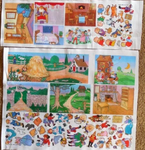 NEU/UNGESCHNITTEN 2er Set Betty Lukens 1990 Filzplatten "Kinderzimmer Reime" (38x13)(36x28) - Bild 1 von 7