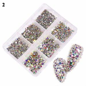 6Box/Set Crystal Rhinestone Diamond Gems 3D Glitter Nail Art Decoration U.S.A