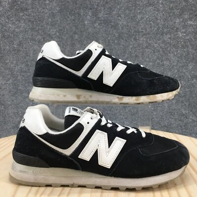 New Balance 574 Shoes Womens 11.5 B Classic Low Top Sneakers Black Suede Lace Up - Image 1 of 4
