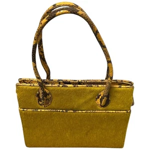 Bolso de mano vintage Frenchy of California pelo de pony cuero exótico asa superior años 60 - Imagen 1 de 14
