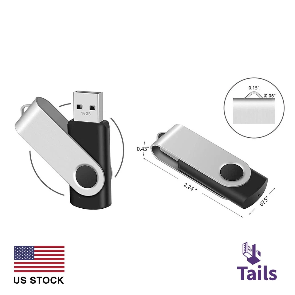Tails Bootable 16GB Flash Drive  - Latest Stable - Image 1 of 1