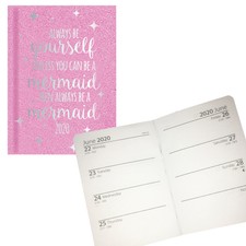 Tallon 2020 Glitter Cover Agenda Rigido Midi Settimana a Vista - Viola Be