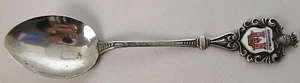 Vintage Sterling 800 Silver Spoon Enamel Rothenburg Castle by REU Fritz Reu & Co - Picture 1 of 6