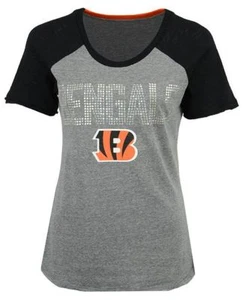 Touch by Alyssa Milano Cincinnati Bengals Women's Gray/Black NFL T-Shirt NWT $40 - Picture 1 of 2