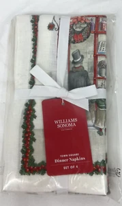 Williams Sonoma Town Set di 4 tovaglioli da cena quadrati Natale Made in Italy - Foto 1 di 3