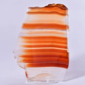 Carnelian Polished Slice Freeform Specimen Display Piece Fu Xin, China 111mm - Foto 1 di 4