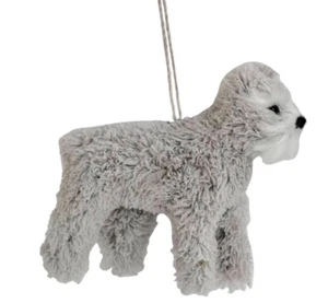 Riesen Schnauzer Hund Ornament - flauschige Haare weich leicht Puppe Barbie Haustier - Bild 1 von 6