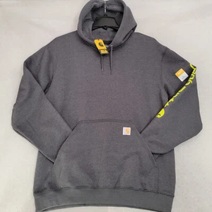 Suéter Carhartt ADULTO Grande Gris Verde Trabajo Exterior Polar Sudadera con Capucha Nuevo con Etiquetas - Imagen 1 de 9