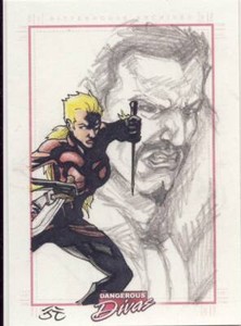 2010 Marvel Dangerous Divas Series 1 Sketch Card Celario Kraven