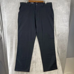 NEW Haggar Action Khaki Men's 40x30 Black Straight Fit Flex Waistband Stretch - Picture 1 of 12